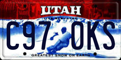 UT license plate C970KS