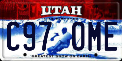 UT license plate C970ME