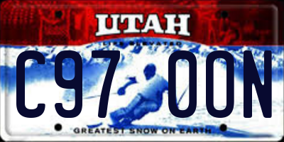 UT license plate C970ON