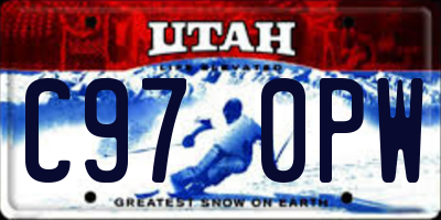 UT license plate C970PW