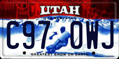 UT license plate C970WJ