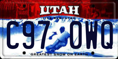UT license plate C970WQ