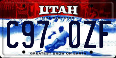 UT license plate C970ZF
