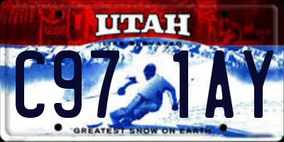 UT license plate C971AY