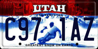 UT license plate C971AZ