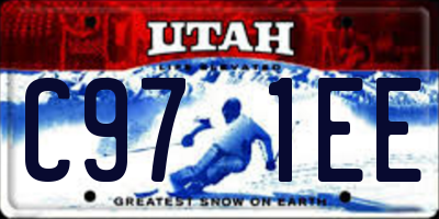UT license plate C971EE