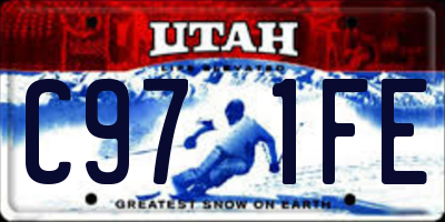 UT license plate C971FE