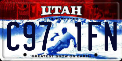UT license plate C971FN