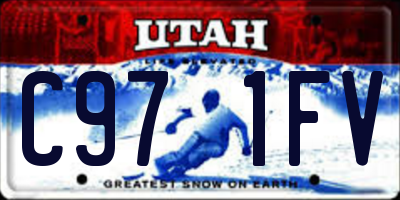 UT license plate C971FV