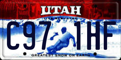 UT license plate C971HF