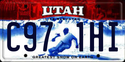 UT license plate C971HI