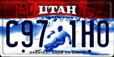 UT license plate C971HO