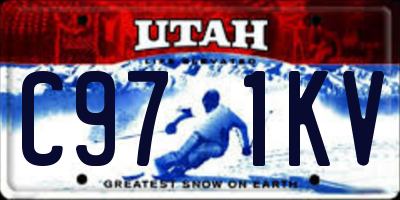 UT license plate C971KV