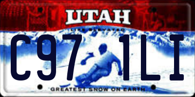 UT license plate C971LI