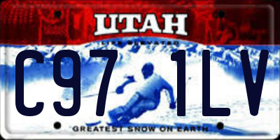 UT license plate C971LV