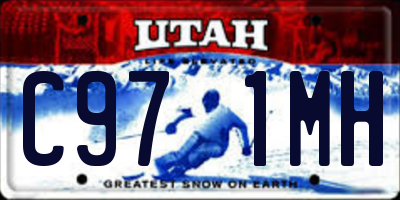 UT license plate C971MH