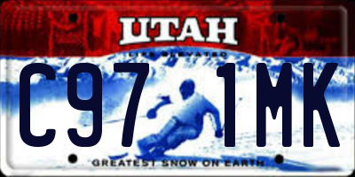 UT license plate C971MK