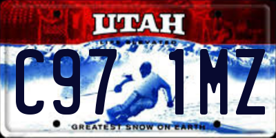 UT license plate C971MZ
