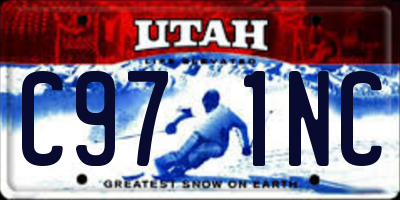 UT license plate C971NC