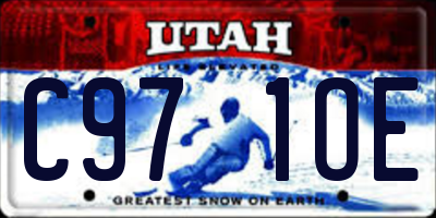 UT license plate C971OE