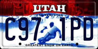 UT license plate C971PD
