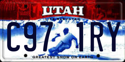 UT license plate C971RY