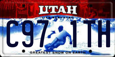 UT license plate C971TH