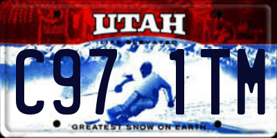 UT license plate C971TM