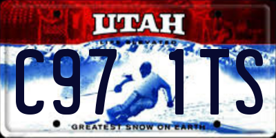 UT license plate C971TS