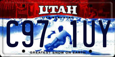 UT license plate C971UY