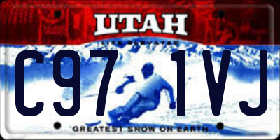 UT license plate C971VJ