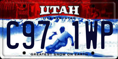 UT license plate C971WP