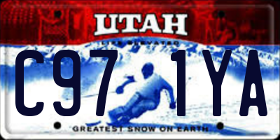 UT license plate C971YA