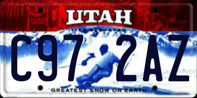 UT license plate C972AZ