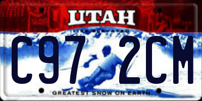 UT license plate C972CM