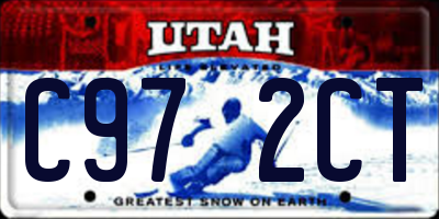 UT license plate C972CT