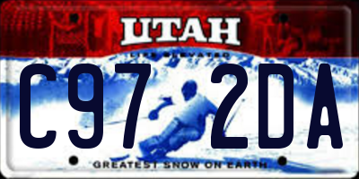 UT license plate C972DA