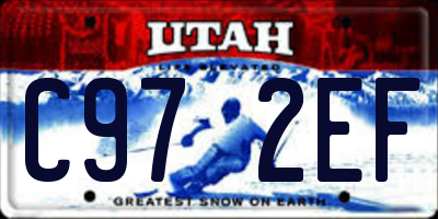 UT license plate C972EF