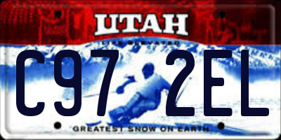 UT license plate C972EL
