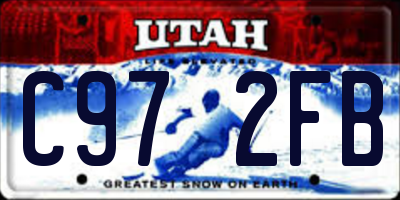 UT license plate C972FB