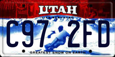 UT license plate C972FD
