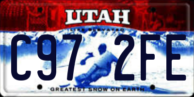 UT license plate C972FE