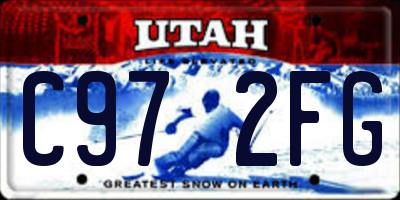 UT license plate C972FG