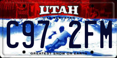 UT license plate C972FM