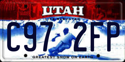 UT license plate C972FP