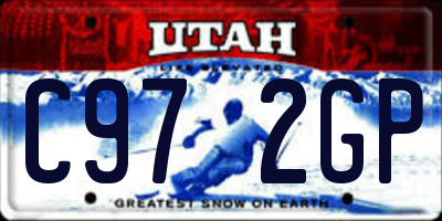 UT license plate C972GP
