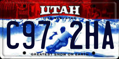 UT license plate C972HA