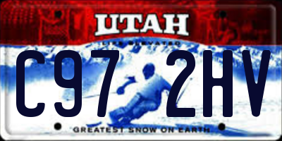 UT license plate C972HV