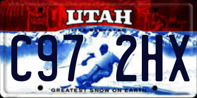 UT license plate C972HX