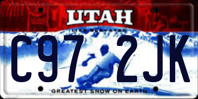 UT license plate C972JK